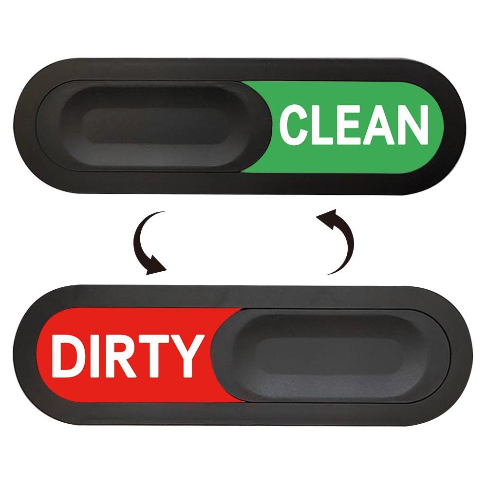 Magnetic Clean Dirty Sign Dishwasher Magnet Oval Clean Dirty Sign Magnetic Non-Scratching Sliding Indicator Home Decorations