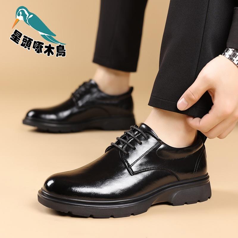 Vier Jahreszeiten Herren Business Casual Lederschuhe Trend Hochzeit Herrenschuhe Mode Große Zehe Lederschuhe