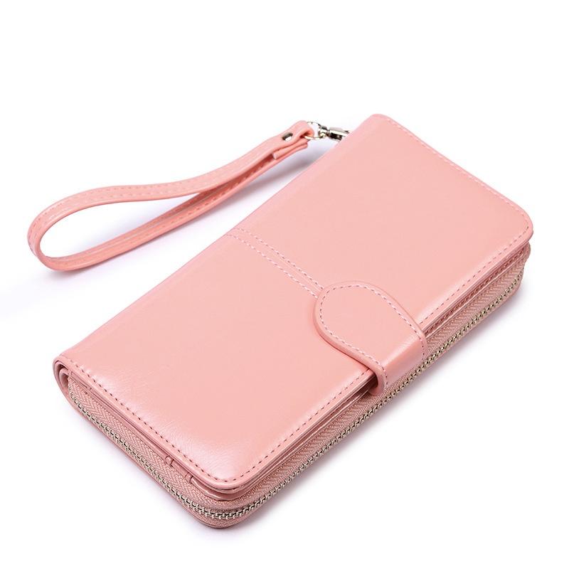 IELGY Women's Long Zipper Buckle Large Capacity Multi-card Wallet