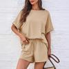 Hot Selling 2026 Summer Casual Set: Super Large Short Sleeve T-shirt & Drawstring Shorts Sportswear