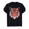 European Sizes Black Tiger Head Graphic T Shirt Men Women Vintage Animal Print Short Sleeve Casual Daily Streetwear Top Comfortable Casual Fit