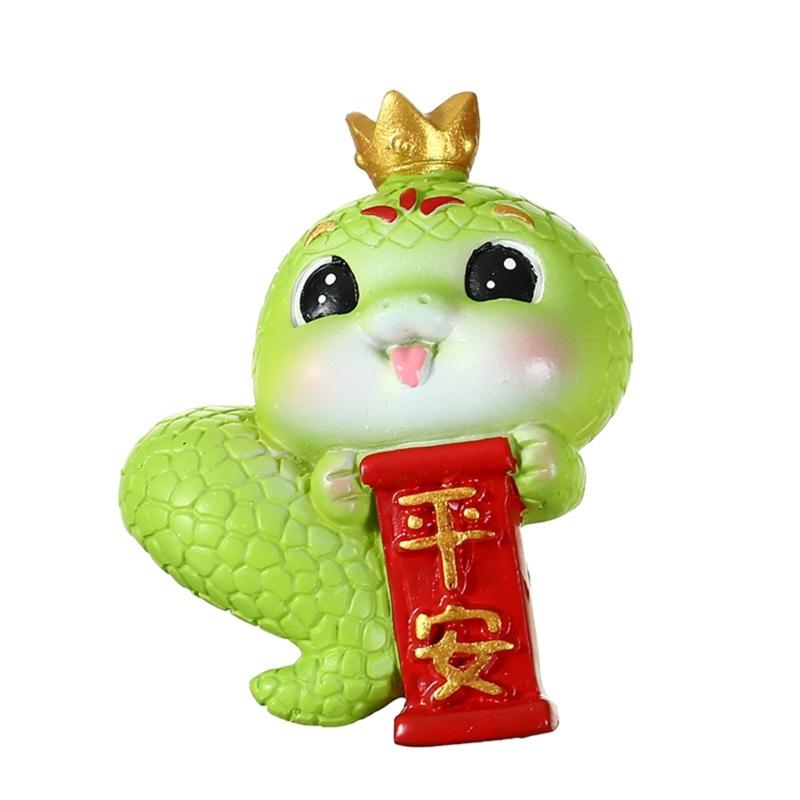 

2025 змея новогодние фигурки статуэтка ручной работы смолы змея украшение забавное украшение стола мини новогоднее украшение светло-зеленый
