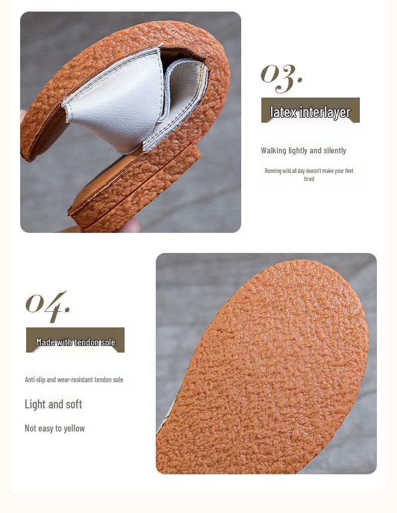 2025 Špičkové dámské módní sandály z pravé kůže - Všestranná plochá plážová obuv