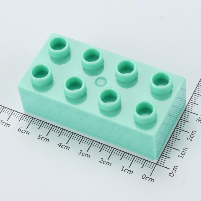 2x4 Dots Big Size Thick Brick 4PCS Colorful Building Block Figuers Compatible Large Plate Accessorie Kid Educational Toys Boys