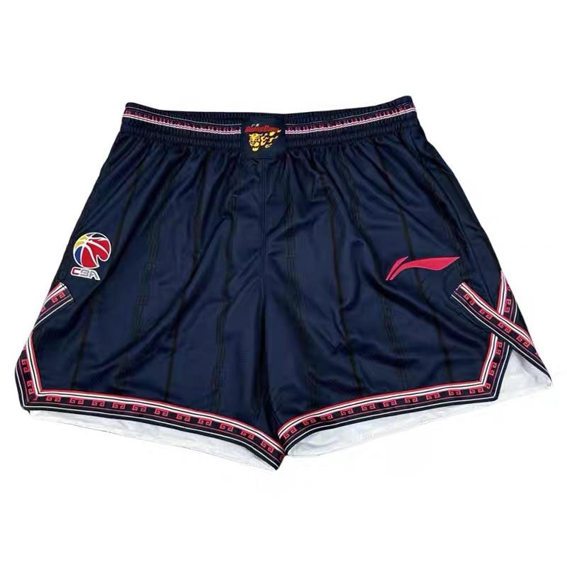 Li Ning CBA Series Guangdong Team Color Block Mid Waist Breathable Versatile Straight Basketball Pants 30th Anniversary City Edition AAPU569-1