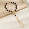 Women's Cross Finger Bracelet, Religious Style Beaded Back Hand Chain, Dark Style Niche Accessory