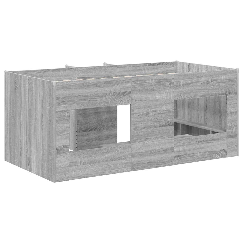 Kids Loft Bed 2 pcs Grey Sonoma 163 x 101.1 x 68.5 cm