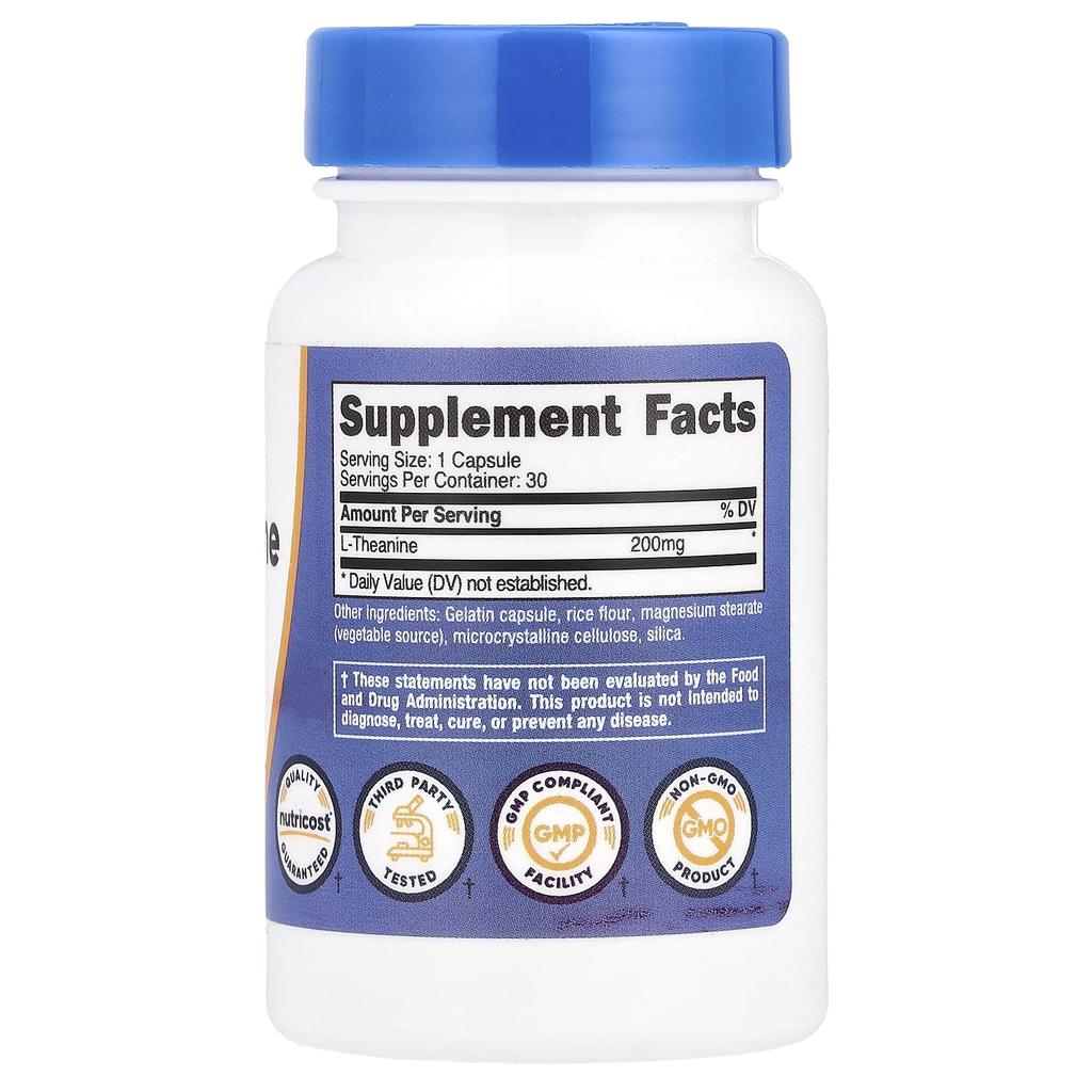 L-Theanine, 200Mg, 30 Capsules