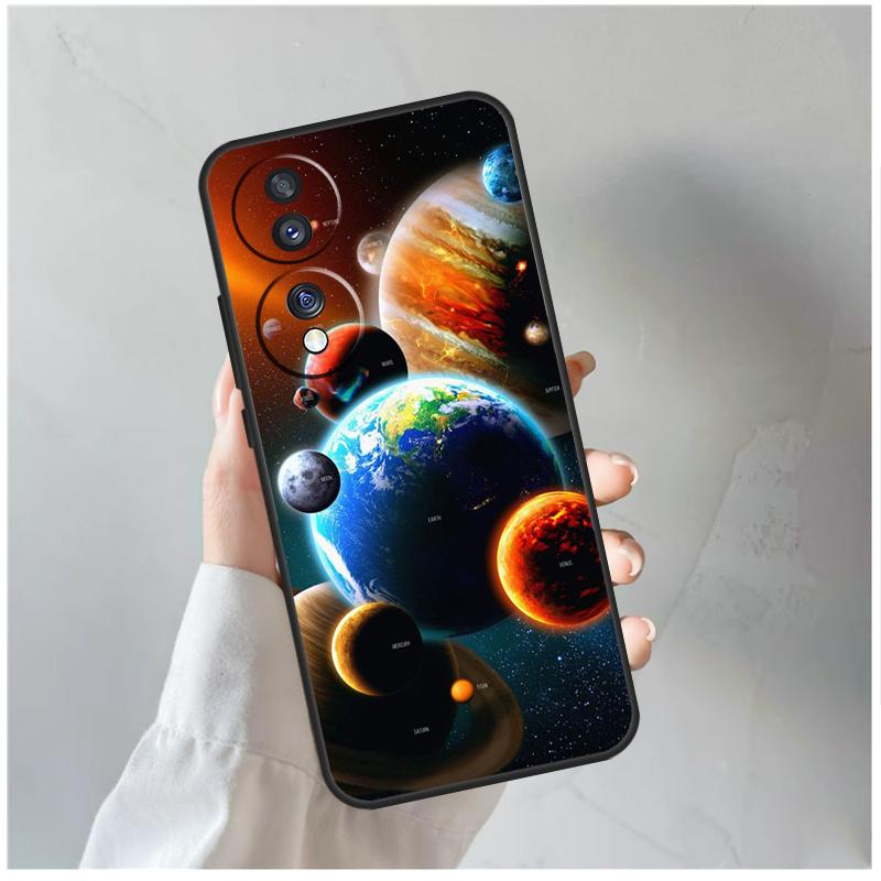 Space Solar System Planets Universe Funda For Honor Magic 6 Lite 5 Pro 50 70 90 Honor X8a X8b X6 X7 X8 X9 X6a X7a X9a X9b Case