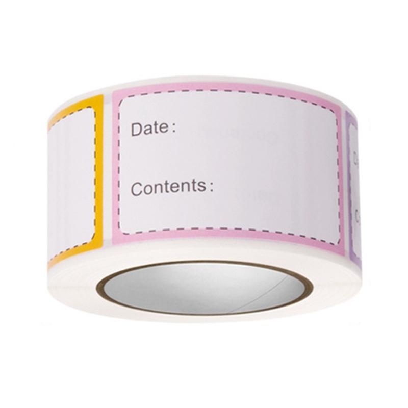 250Pcs Food Date Labels 50x30mm Adhesive Label Sticker Removable Freezer Labels for Kitchen Freezer Restaurant Bistros