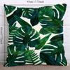Green Rainforest Leaves Pillow Cover Super Soft Cushion Cover Sofa Car Kit