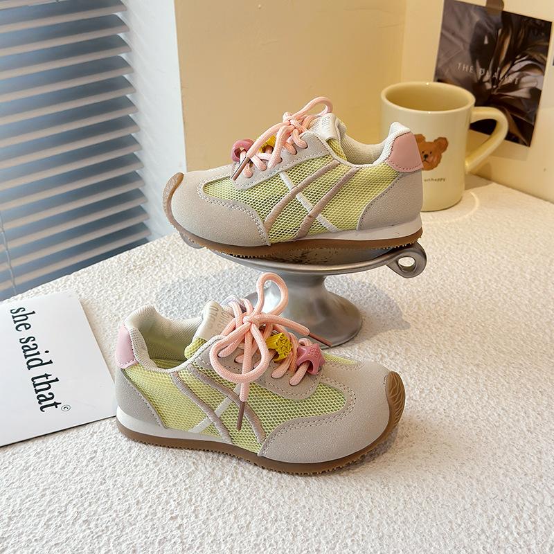 2025 spring and summer new Ming series low saturation moral training shoes girls lace-up casual versatile color matching flat-soled Forrest Gump shoes