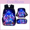Sonic The Hedgehog 2 Book Bag Set With Waterresistant Polyester For School And Travel