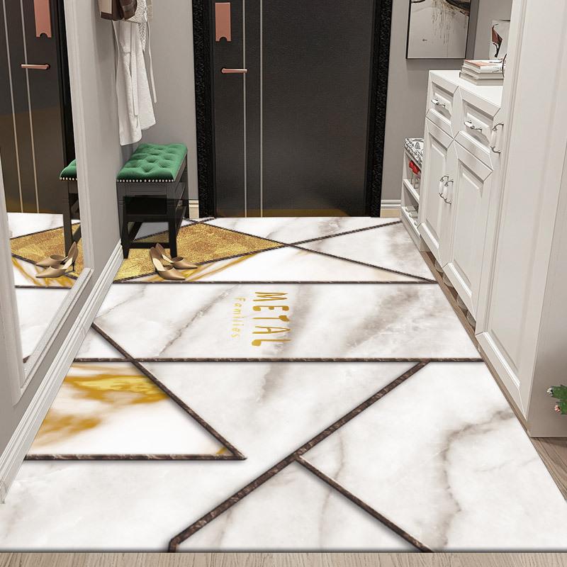 Nordic Style Floor Mat Door Mat Home Bedroom Living Room Bathroom Non-slip Absorbent Machine Washable Carpet Mat