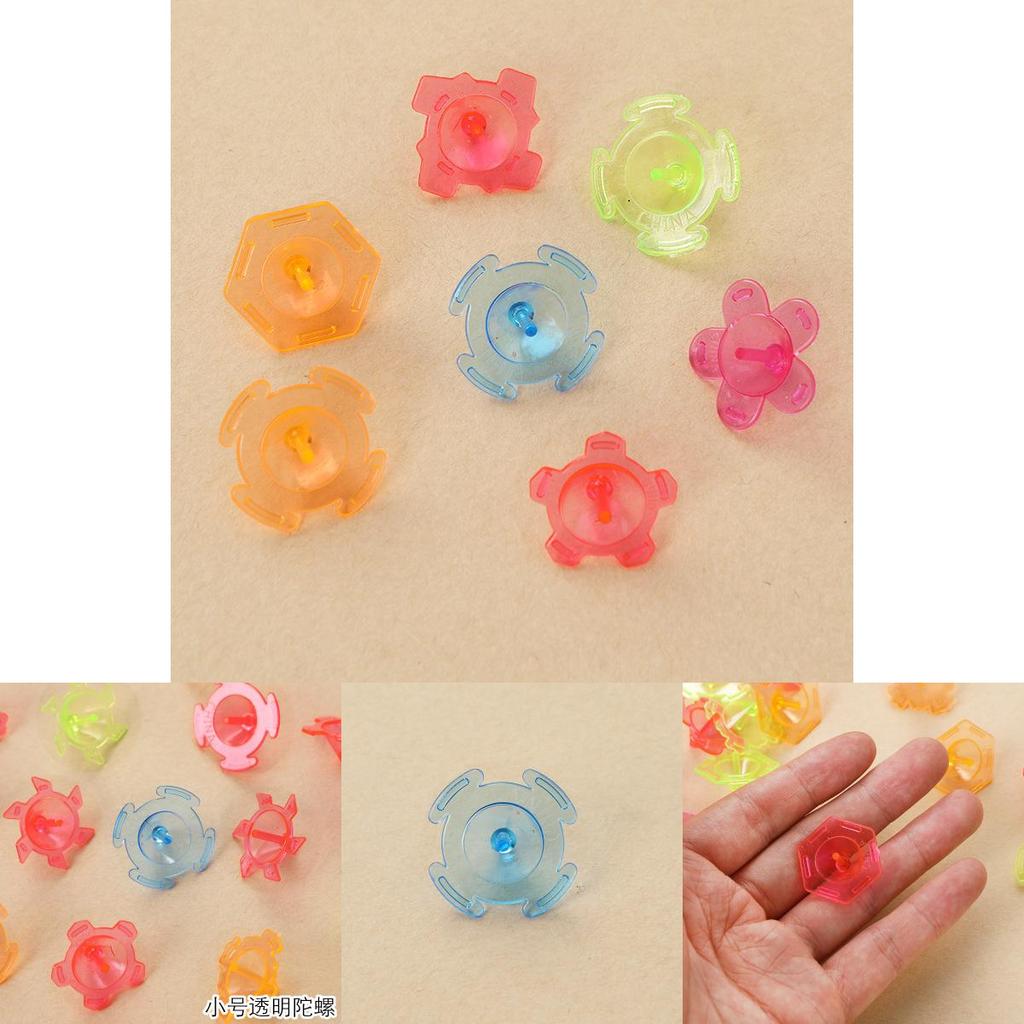 Plastic Hand Twist Transparent Gyroscope Toy For Kids Play And Collection