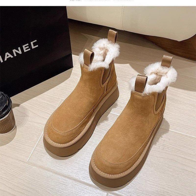 

Осенне-зимние женские ботинки на толстой подошве, короткие ботинки, бархатные ботинки-буханки, теплые хлопковые ботинки 40 малиновый