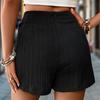 Women Summer High Waist Slim Elastic Shorts Solid Color Curved Skirts