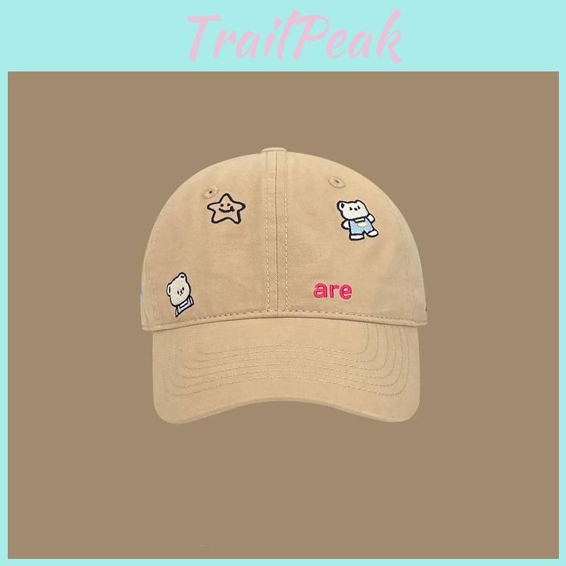 Cap Baseball Shading Hat Little Bear Pattern Uv Protection Unisex Gift Design