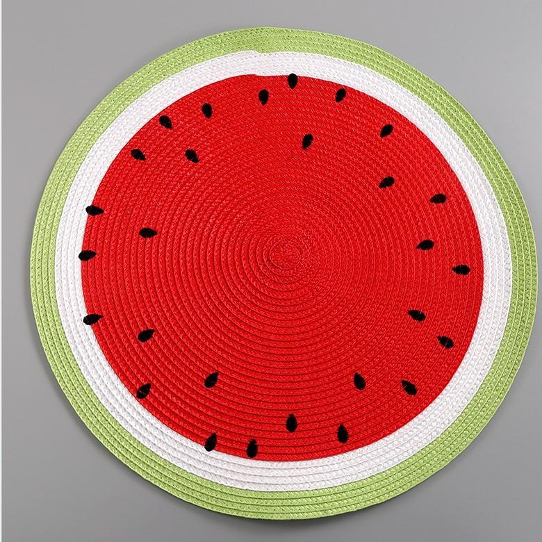 Round Woven Placemats 15 Inch PP Material for Dining Table and Kitchen