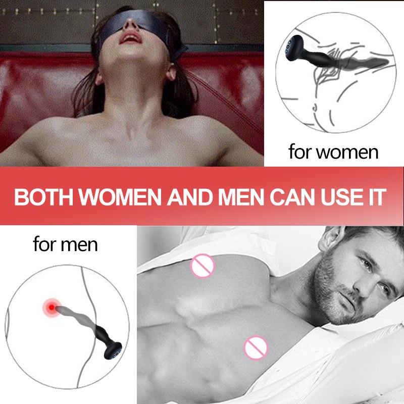 Electric Shock Prostate Massager Beads Anal Vibrators Heating Anal Butt Plug Vibrator Male Masturbator Sex Toys For Men Women