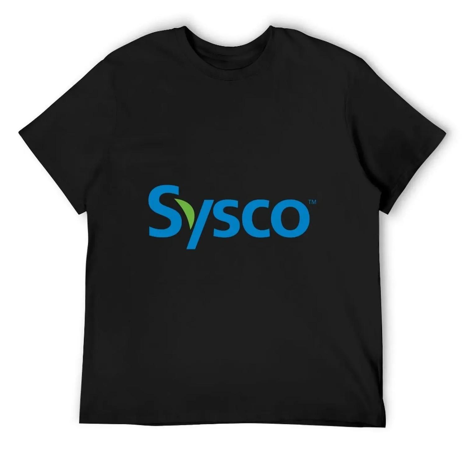 Sysco Logo T-Shirt graphic t shirt vintage luxury designer T-shirts oversize Men s clothing XXXXXL чёрный