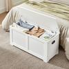 VASAGLE Baulone, Panchetta contenitore, Cassapanca con 2 cerniere di sicurezza, Panchetta portascarpe, Stile moderno, 40 x 100 x 46 cm, per Ingresso, Camera da letto