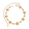 Versatile 3D Floral Body Chain Iron Made Waist Jewelry 110cm Adjustable Length Belt For Various Outfit Styles
