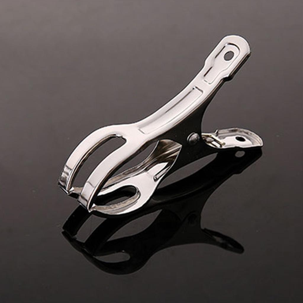 5Pcs Stainless Steel Clothespins Strong Clamping Rustproof Durable Lightweight Portable Metal Beach
