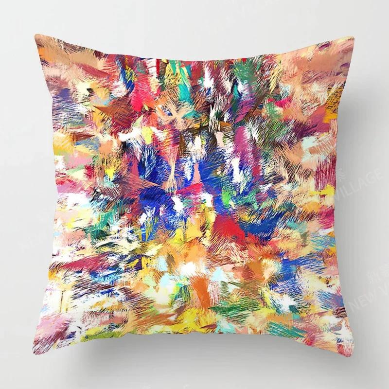 Nordic Fall Home Decor Autumn Throw Pillow Case Sofa Cushion Cover Modernplant Green Leaf