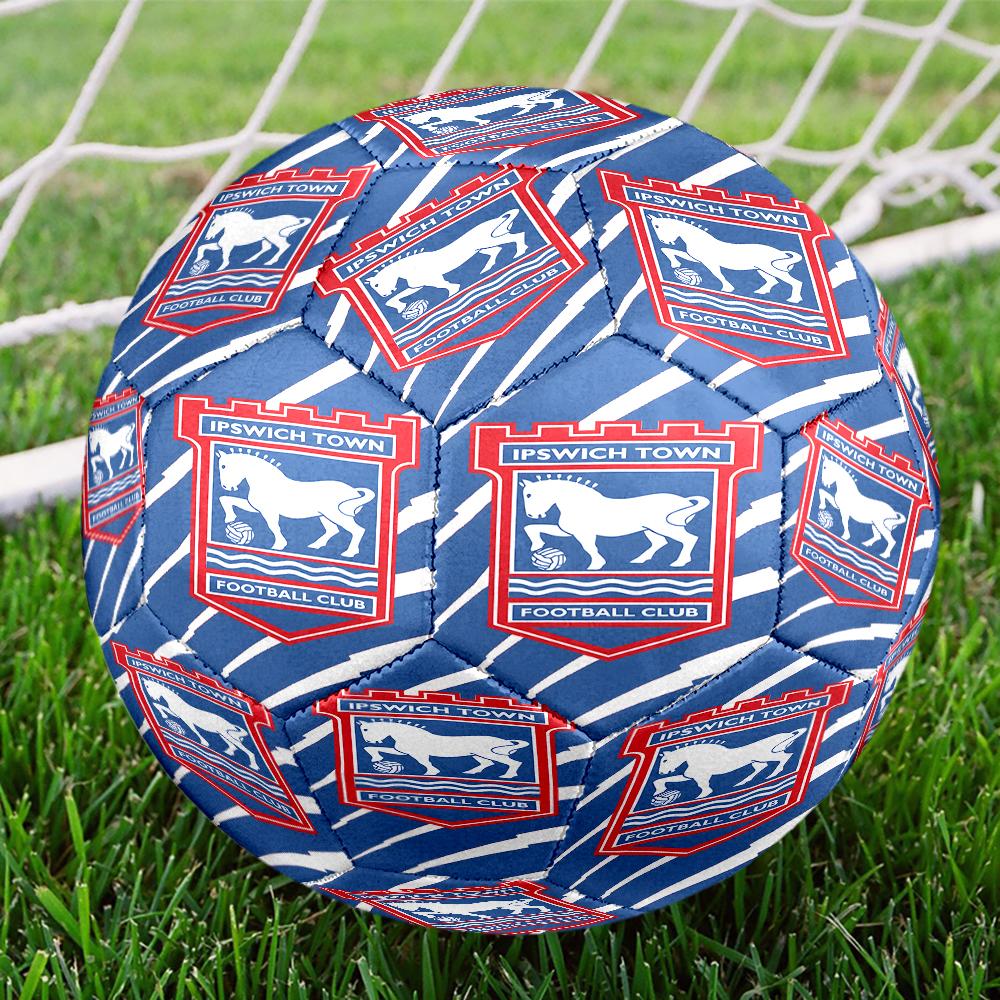 FC Ipswich Crest Size 5 Soccer Balls, Anti-Slip, Protective Football, Outdoor Sport, a Unique Gift Suitable for Him/her, Birthdays