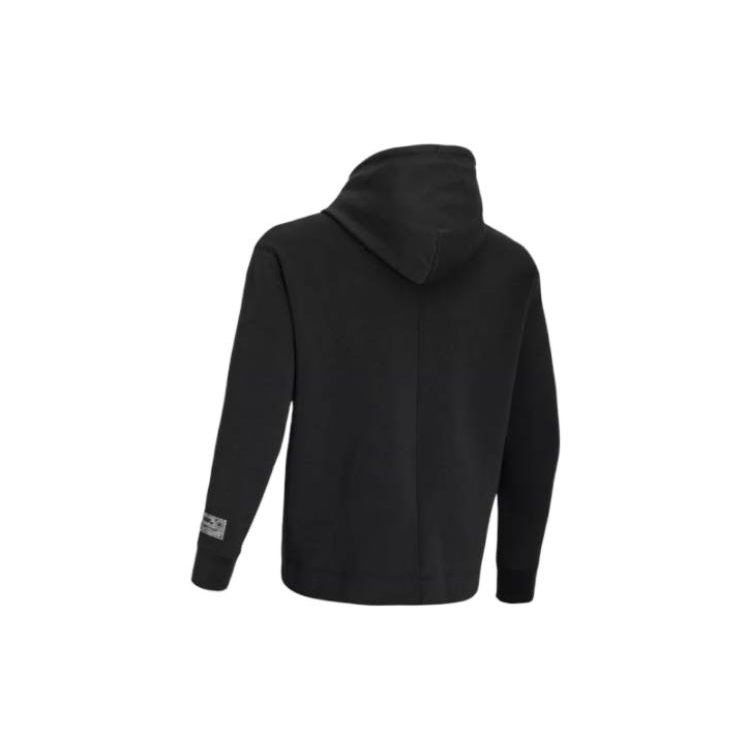 Under Armour Solid Color Logo Hoodie With Small Emblem Men Tops Black 1379051-001