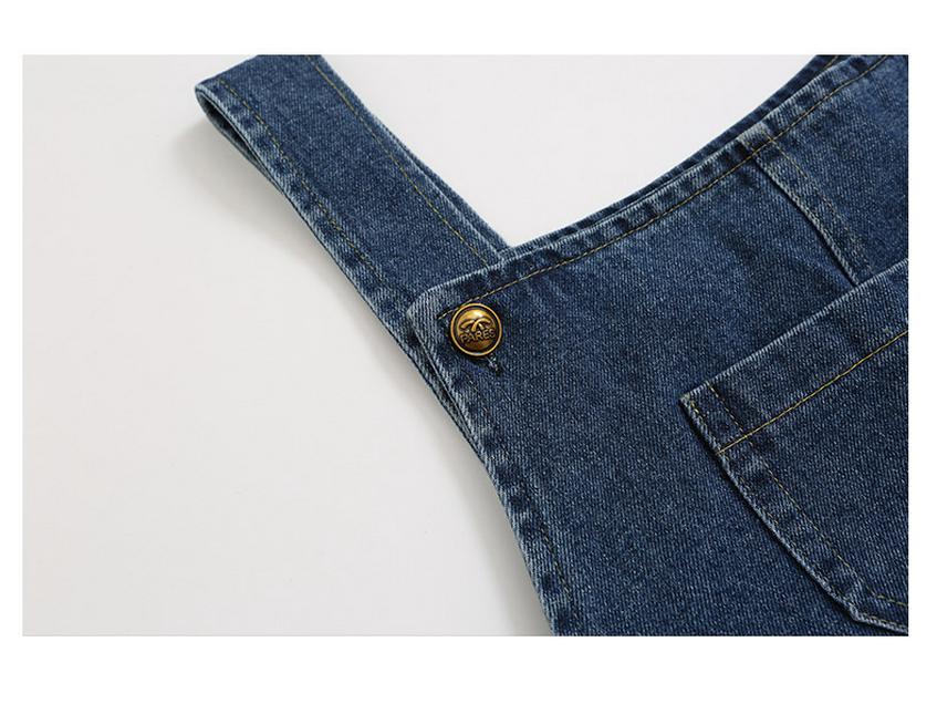 Jente denim vestkjole og langermet toppsett - Vår/høst 2025-kolleksjon for mellomstore og store barn