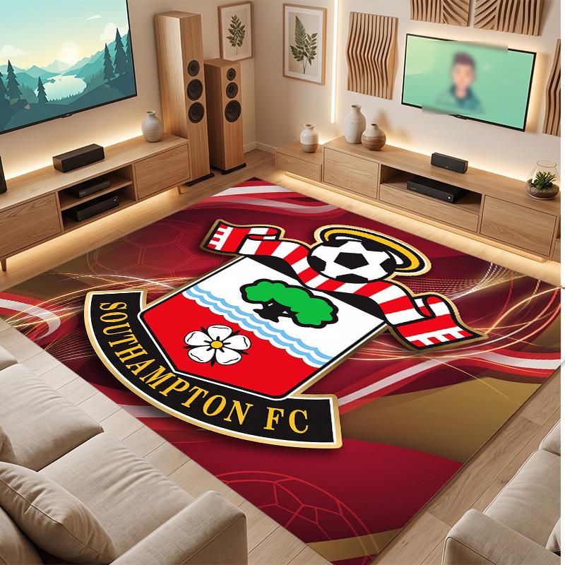 Tappeto in Velluto di Cristallo con Stampa del Southampton Football Club, Comodo Assorbente d'Acqua Antiscivolo per Pavimenti Interni