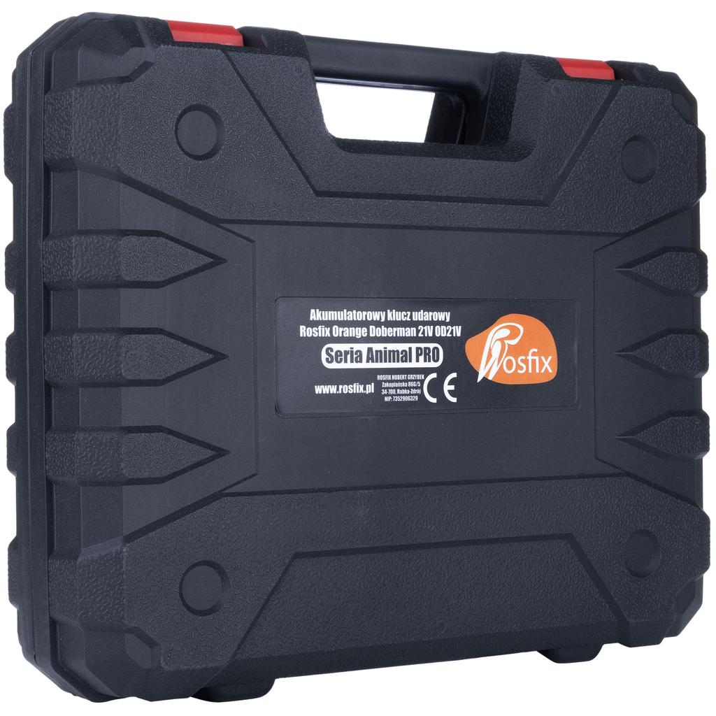 Rosfix Akumulatorowy Klucz Udarowy Orange Doberman 21V OD21V – Moment Obrotowy 350 Nm | 2x Akumulator 4Ah Max Lithium Power | Ergonomiczny Design