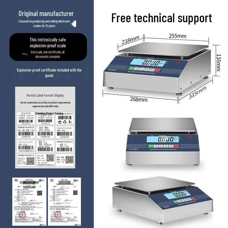 Intrinsically Safe Explosion-Proof Scale with Printer (CN version)
