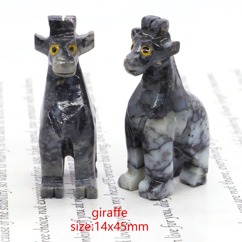 Mini Animals Frog Figurine Ornament Natural Shoushan Stone Carving Healing Crystal Fish Dinosaur Statue Room Desk Crafts Decor