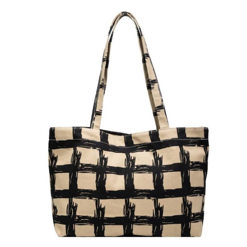Trend large-capacity tote bag women's new fashion texture underarm shoulder commuter bag plaid handbag