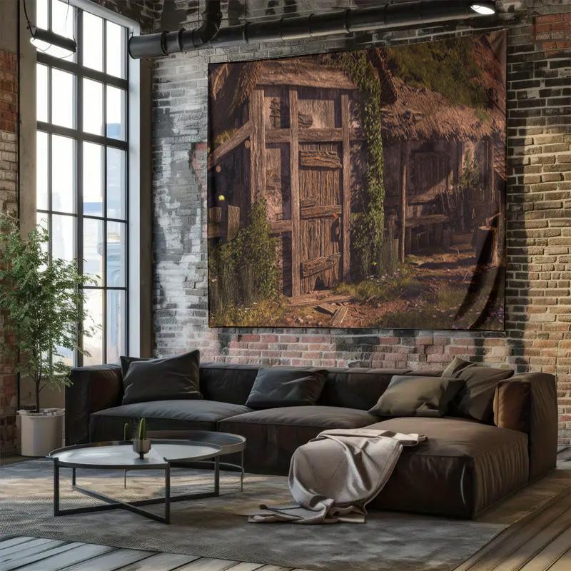 Retro Countryside Cottage Style Tapestry Natural Element Decorative Painting Creates a Warm Home Atmosphere