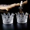 1PC European Crystal Crown Glass Tealight Candle Holder Ring Scented Candlestick Home Decoration