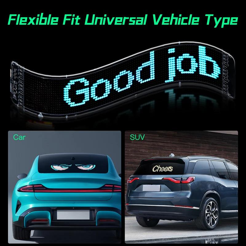 1PCS Eyes LED Logo Lamp Car Display Light APP Control Matrix Pixel Panel DIY Programmable Display Night Light for Car Truck Room