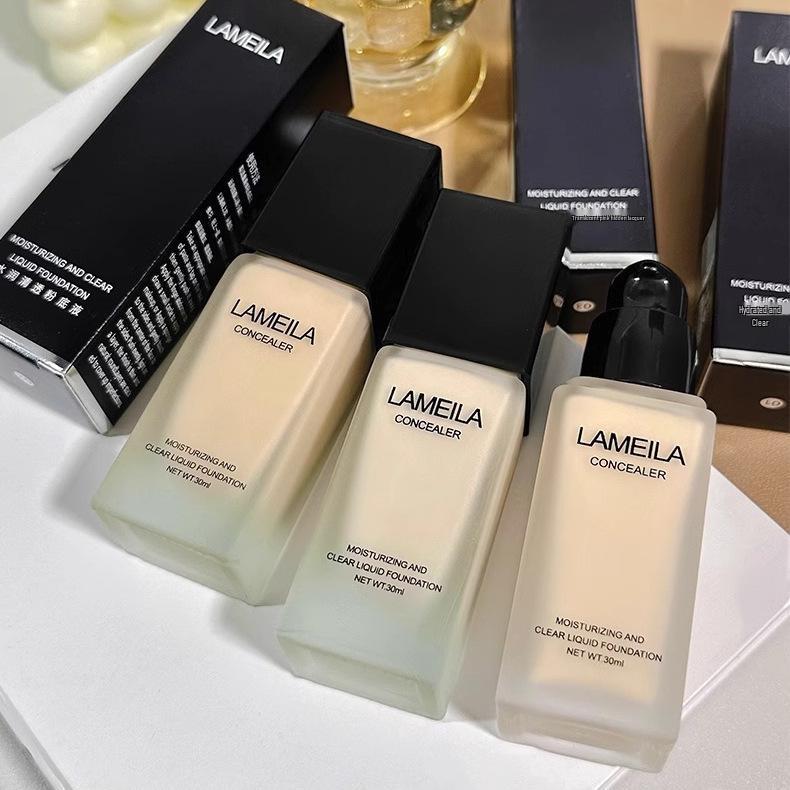Student-Friendly Waterproof Liquid Foundation: Sweatproof, Long-Lasting, Non-Caking, Oil-Control, Lightweight Adhering Concealer