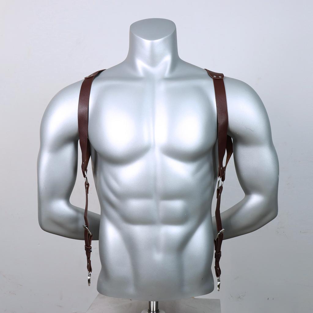 Pánské kalhoty s kšandami Kožené nastavitelné kšandy na batoh Kšandy Pánské ramenní popruhy Módní dospělý opasek