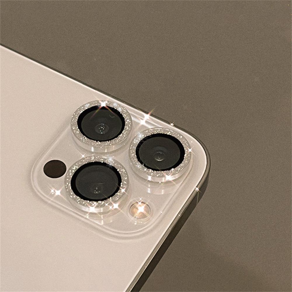 3d Bling Diamond Camera Lens Protector For Iphone 12 13 Pro Max Metal Ring Lens Tempered Glass Film For Iphone 11 Pro Max Cover