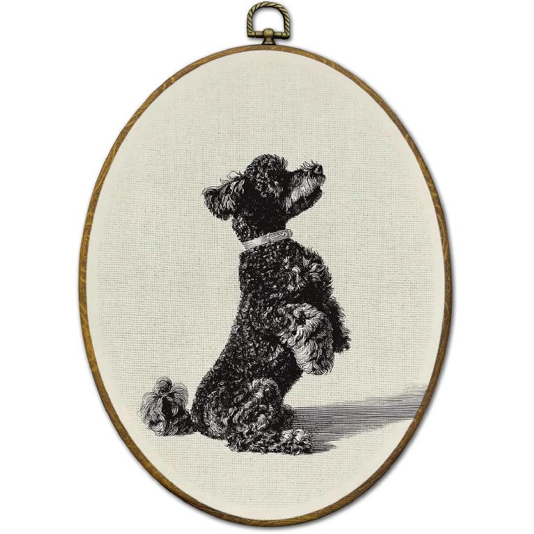 QZQE Vintage Western Cowboy Oval Wall Art Decor Framed, Rustic Country Cowboy Rodeo Oval Canvas Prints, Retro Western Horse Wall Hanging Decor for