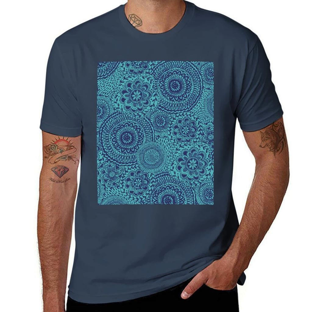 Tossed Blue Unisexdala TShirt Relaxed Fit Casual Short Sleeve Top