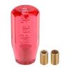 TUCKBOLD 10cm Octagon Cristal Car Shift Knob | Front Universal Auto Manual Car Acrylic Red with 2 Adapters 1 Set