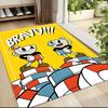 1 Stück Cuphead Mugman Abenteuer Teppich Teppich Anpassbar Weich Waschbar Rutschfest Zuhause Wohnzimmer Sofamatten Personalisierter Teppich 0917249