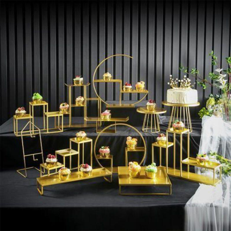 European Dessert Table Stand Set: Elegant Wedding Ornament for Cakes, Pastries, Buffets & Tea Towers