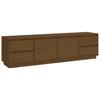 814322 vidaXL TV Cabinet Honey Brown 176x37x47.5 Cm Solid Pine Wood