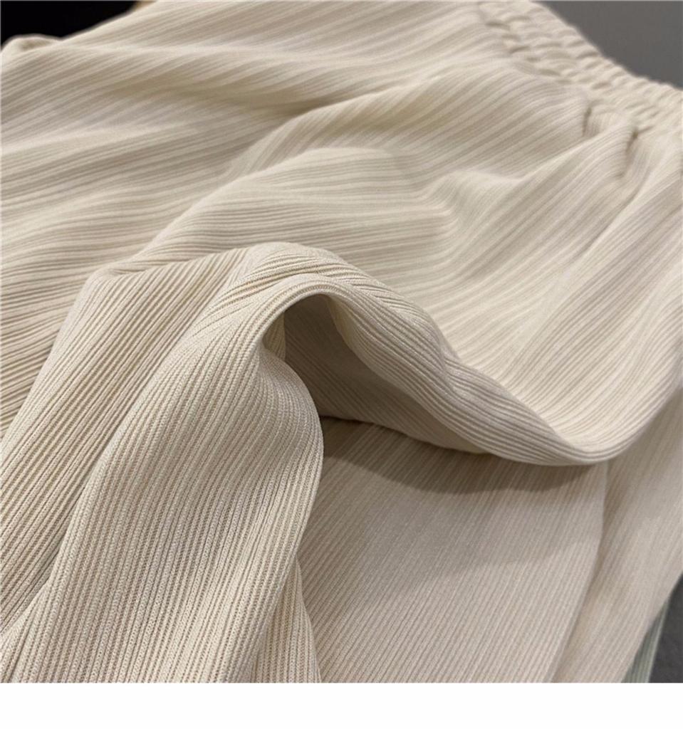 Women's Quality Wide-Leg High-Waist Casual Pants - Trendy 2024 Solid Color Straight Sports Trousers